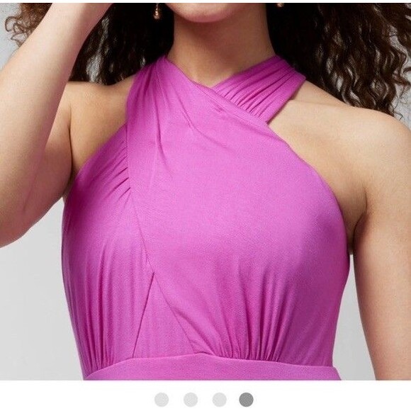 Soma Soft Jersey Crossover Halter built in bra lounge Maxi Bra Dress XXL - Picture 16 of 16